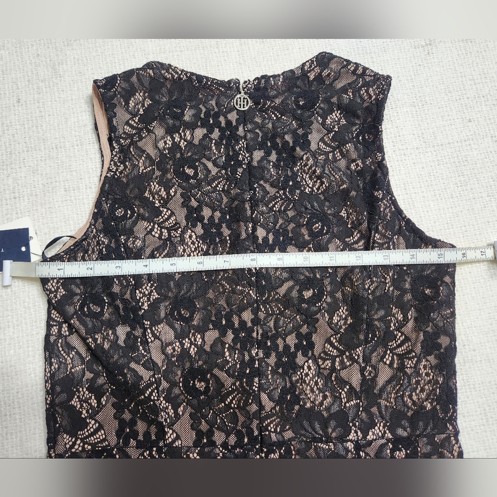 Tommy Hilfiger Women's Floral Black Lace Dress Size 4 - Picture 7 of 9